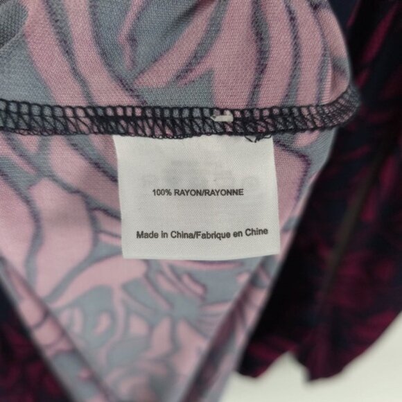 NWT TORY BURCH ETTA DRESS TORY NAVY AZOLLA COMBO A/988 Floral Print LS SMALL - Picture 14 of 15